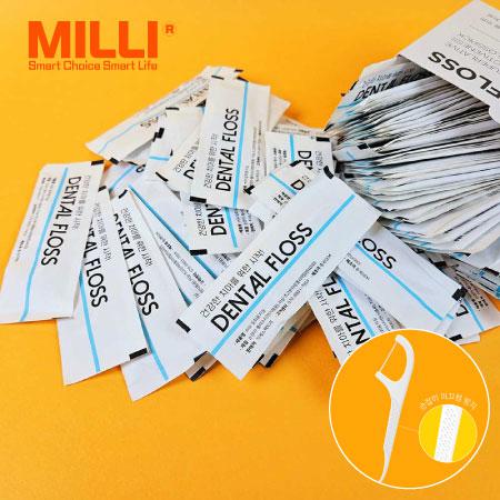 장수군 기념품으로 추천하는 milli 일회용 치실 100개입: 건강과 편리함을 담다