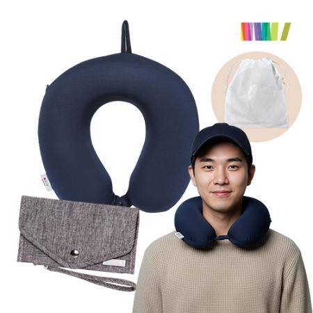 포그넥 목배개+여권 파우치 세트
